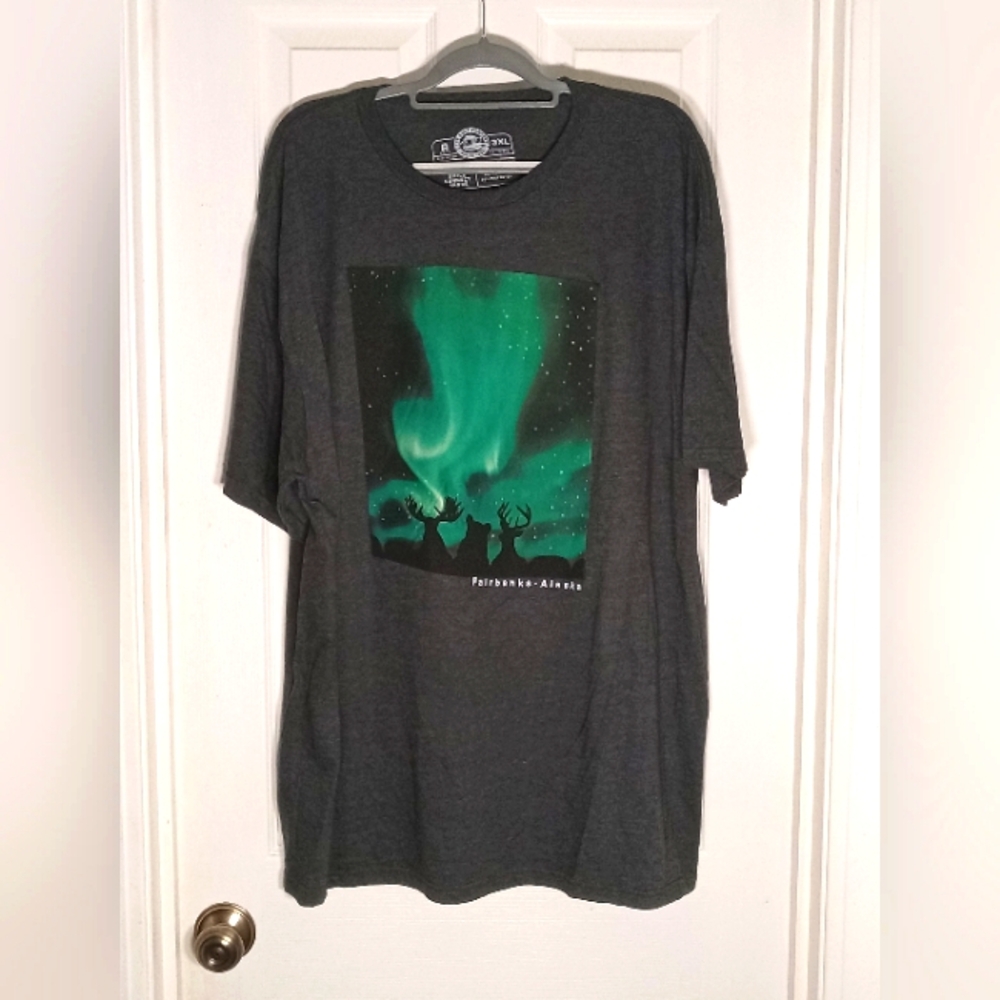 Northern Lights Fairbanks Alaska  t-shirt 3XL